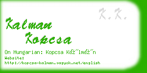 kalman kopcsa business card